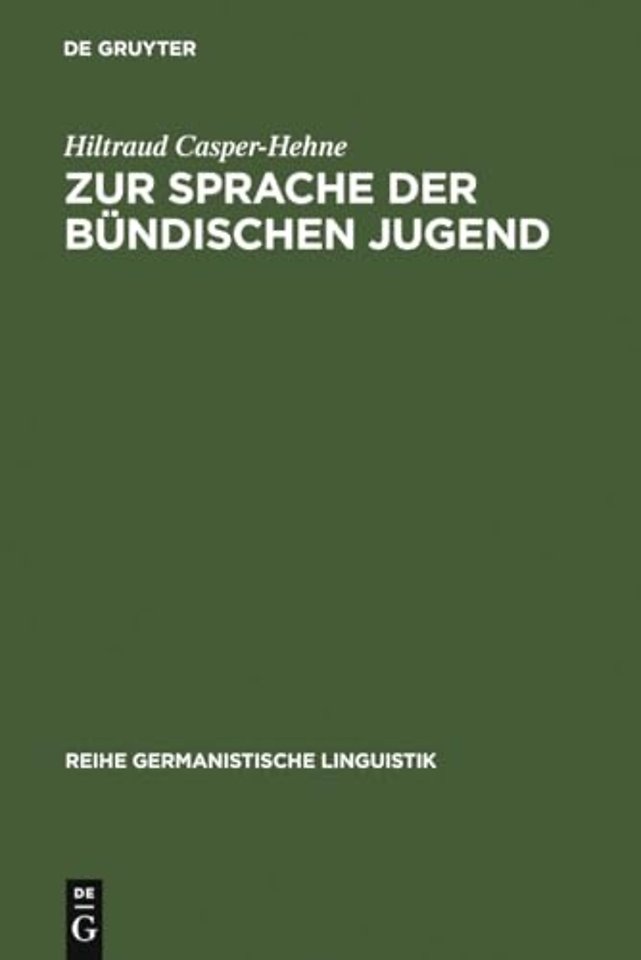 Zur Sprache Der Bundischen Jugend