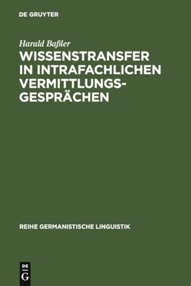 Wissenstransfer in intrafachlichen Vermittlungsgesprachen