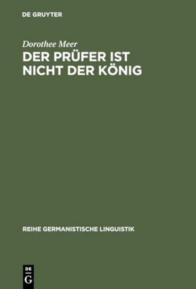 Der Prüfer ist nicht der König – Mündliche Abschluβprüfungen in der Hochschule