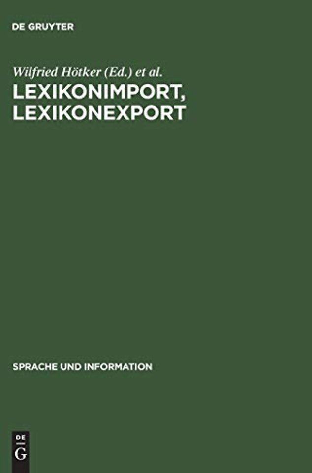 Lexikonimport, Lexikonexport – Studien zur Wiederverwertung lexikalischer Informationen
