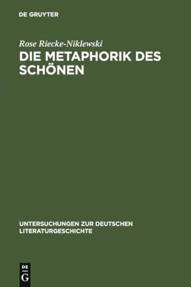 Die Metaphorik Des Schonen