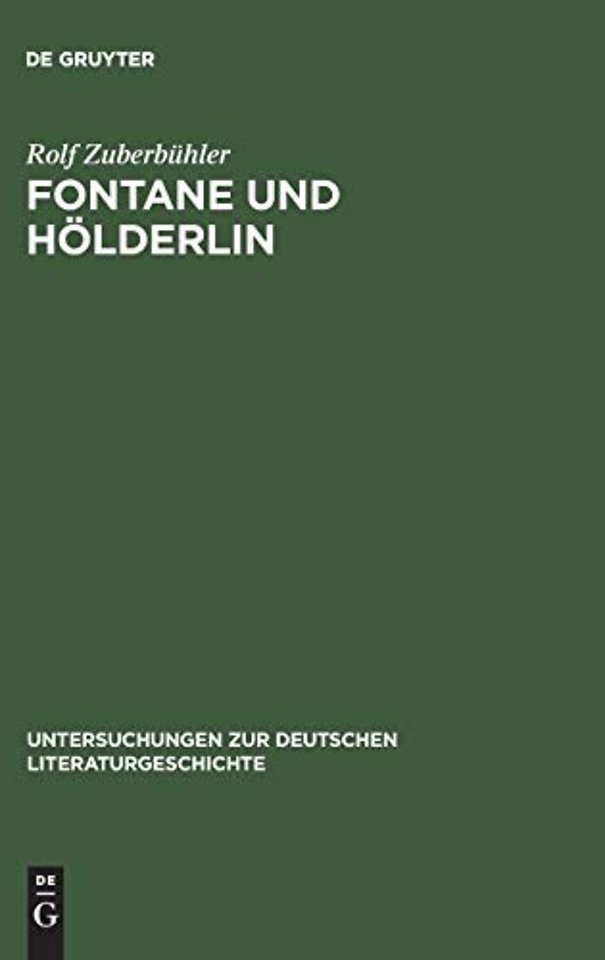 Fontane und Hölderlin – Romantik–Auffassung und Hölderlin–Bild in »Vor dem Sturm«