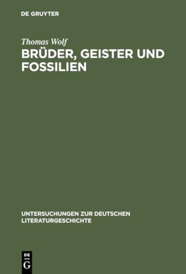 Brüder, Geister und Fossilien – Eduard Mörikes Erfahrungen der Umwelt