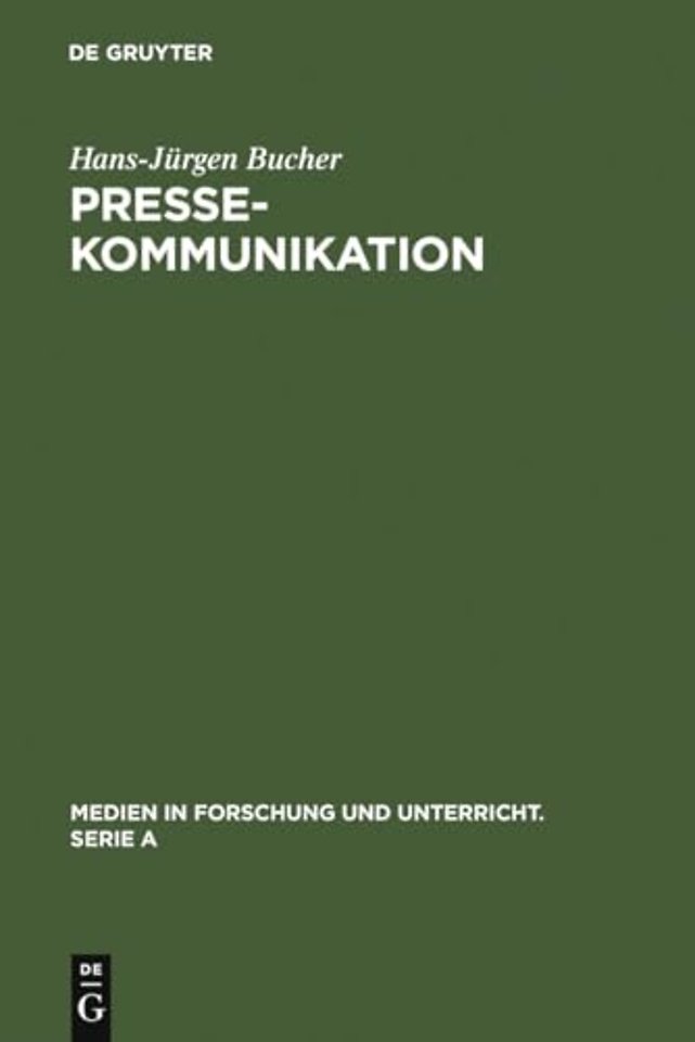Pressekommunikation – Grundstrukturen einer öffentlichen Form der Kommunikation aus linguistischer Sicht