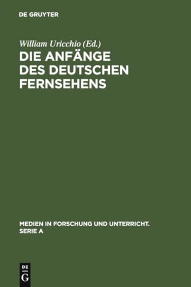 Die Anfänge des Deutschen Fernsehens – Kritische Annäherungen an die Entwicklung bis 1945
