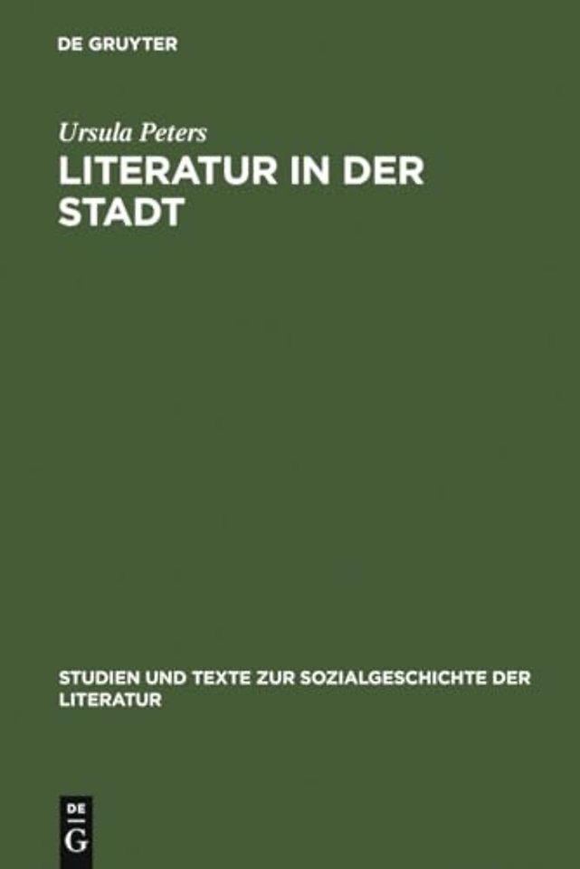 Literatur in der Stadt – Studien zu den sozialen Voraussetzungen und kulturellen Organisationsformen städtischer Literatur im 13. u