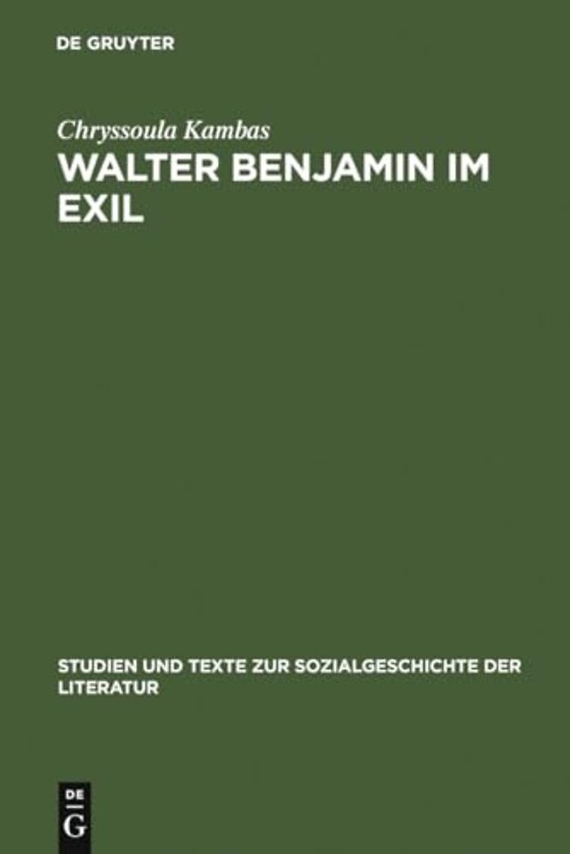 Walter Benjamin im Exil