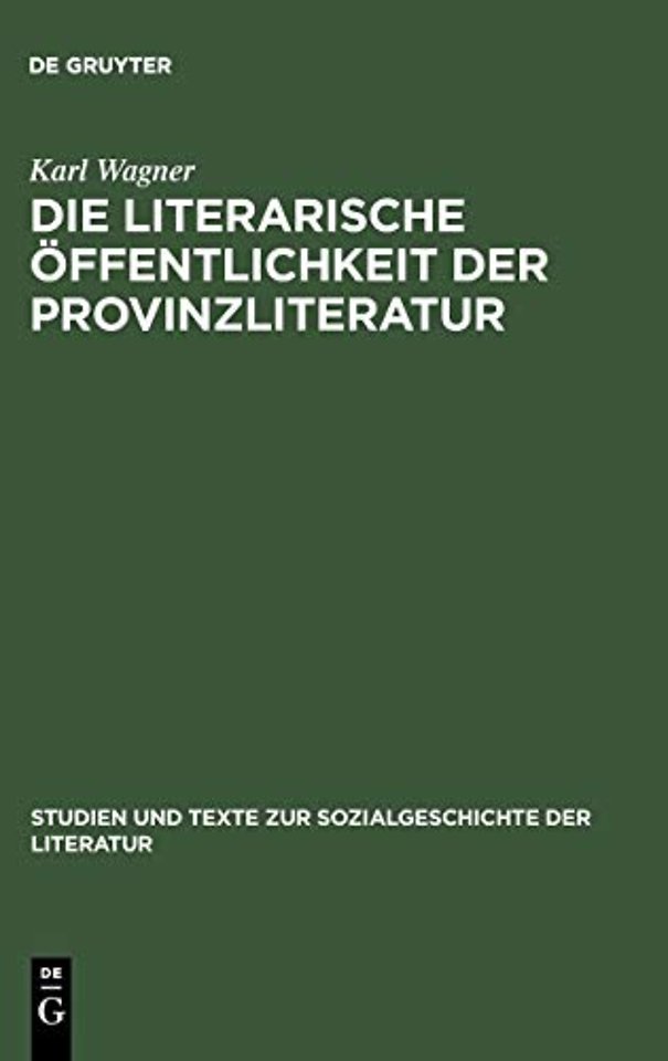 Die literarische Öffentlichkeit der Provinzliter – Der Volksschriftsteller Peter Rosegger