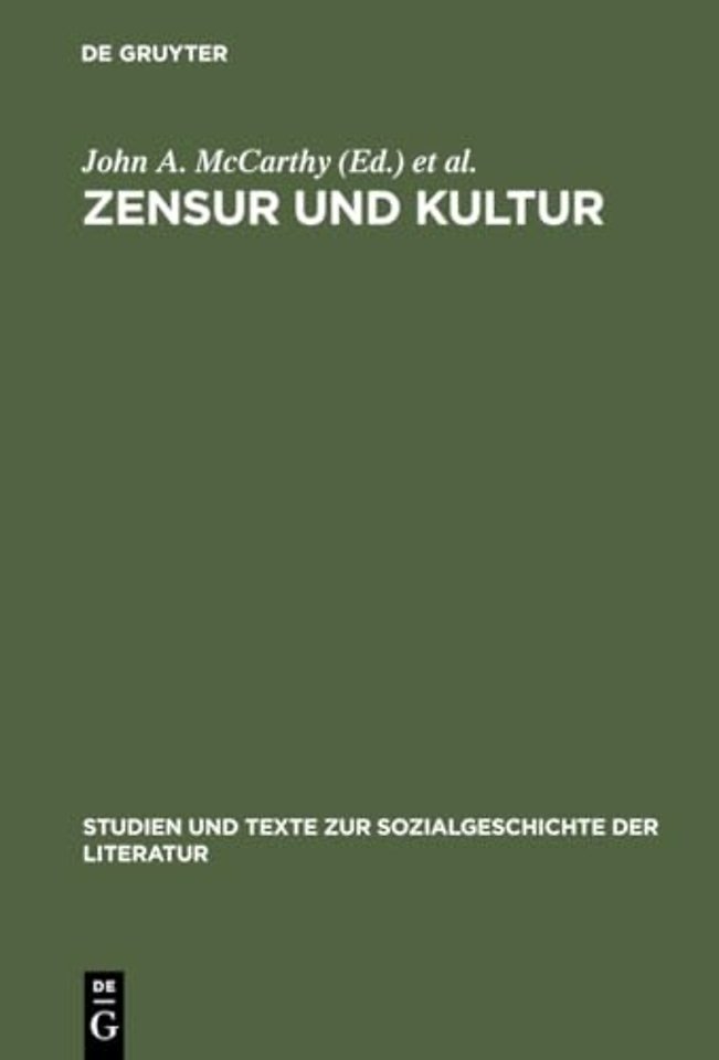 Zensur und Kultur – Zwischen Weimarer Klassik und Weimarer Republik mit einem Ausblick bis heute