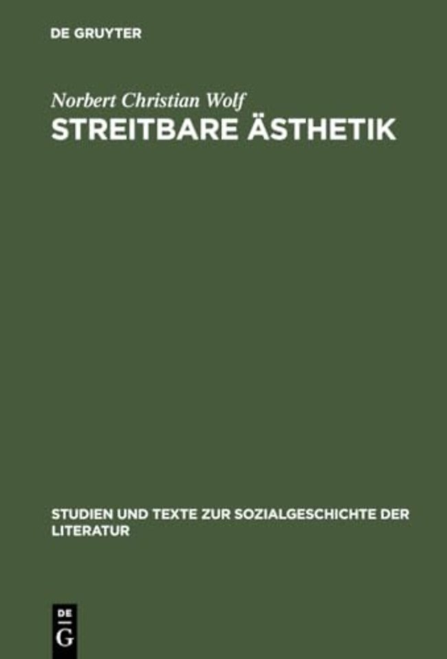 Streitbare Ästhetik – Goethes kunst– und literaturtheoretische Schriften 1771–1789