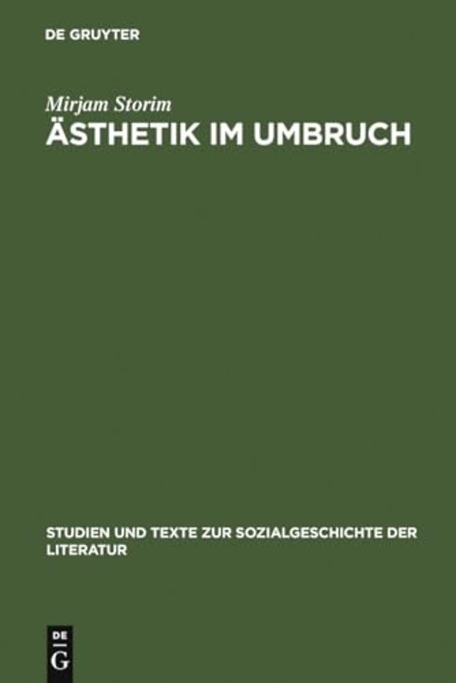 Ästhetik im Umbruch – Zur Funktion der >Rede über Kunst< um 1900 am Beispiel der Debatte um Schmutz und Schund