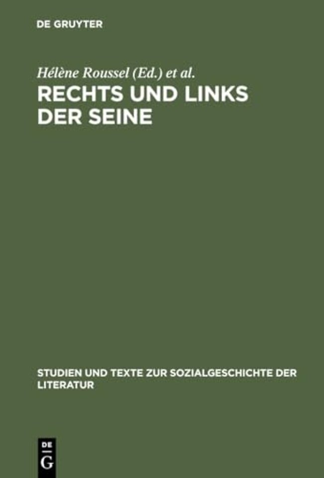 Rechts und links der Seine – Pariser Tageblatt und Pariser Tageszeitung 1933–1940