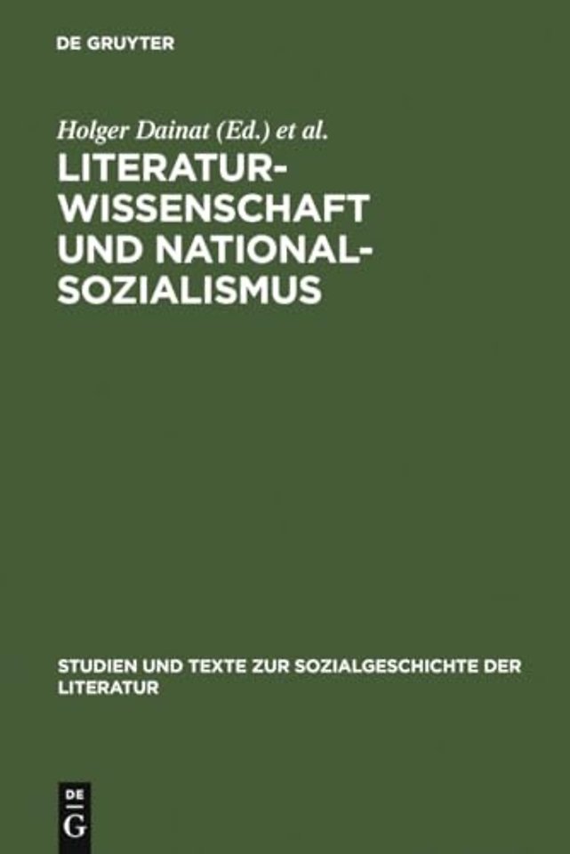 Literaturwissenschaft und Nationalsozialismus