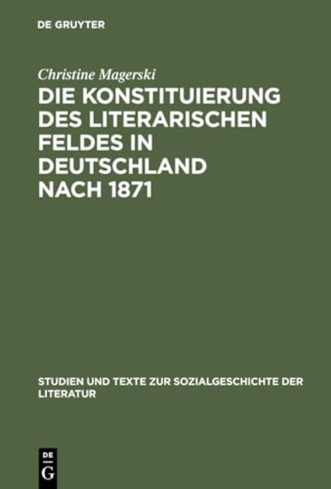Die Konstituierung des literarischen Feldes in D – Berliner Moderne, Literaturkritik und die Anfänge der Literatursoziologie
