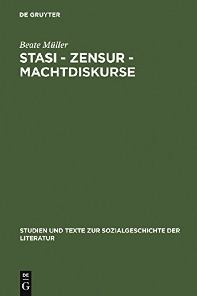 Stasi – Zensur – Machtdiskurse – Publikationsgeschichten und Materialien zu Jurek Beckers Werk
