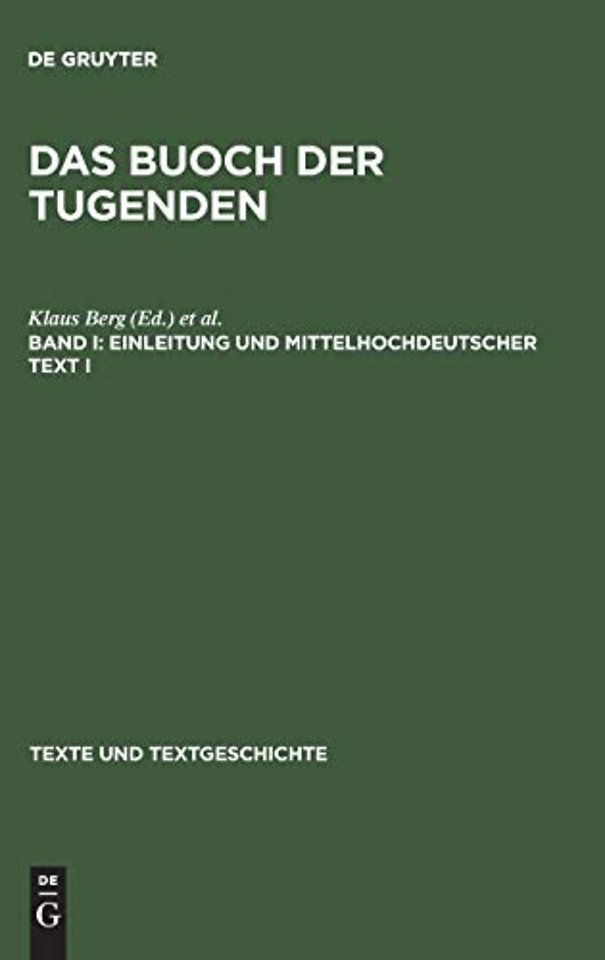Einleitung und mittelhochdeutscher Text I