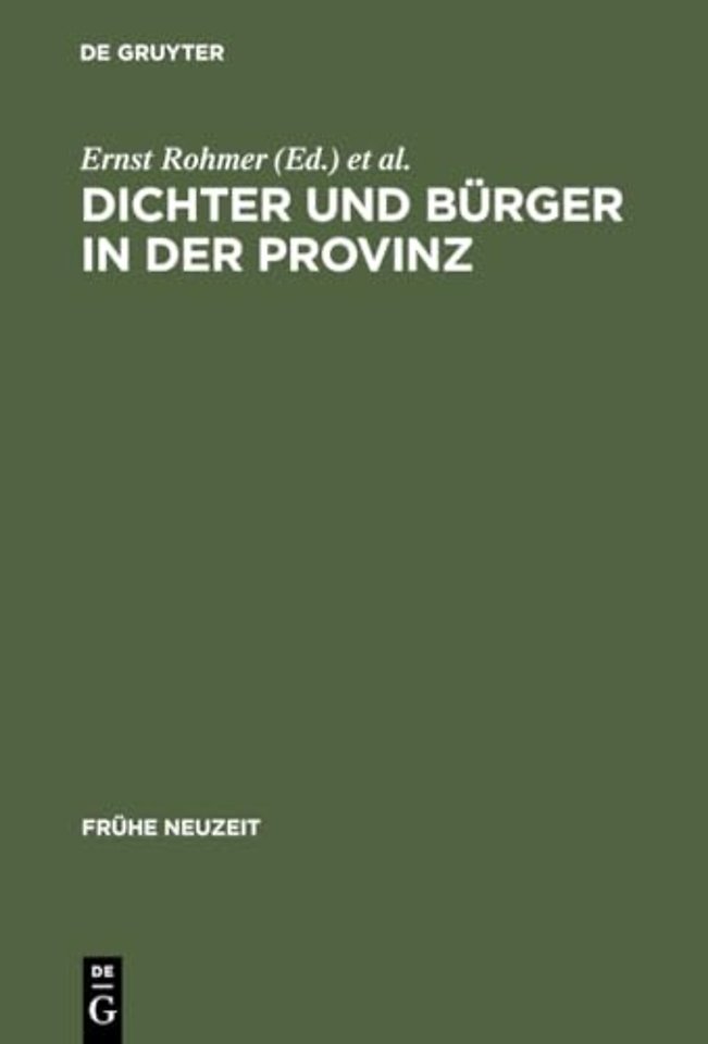 Dichter und Bürger in der Provinz – Johann Peter Uz und die Aufklärung in Ansbach