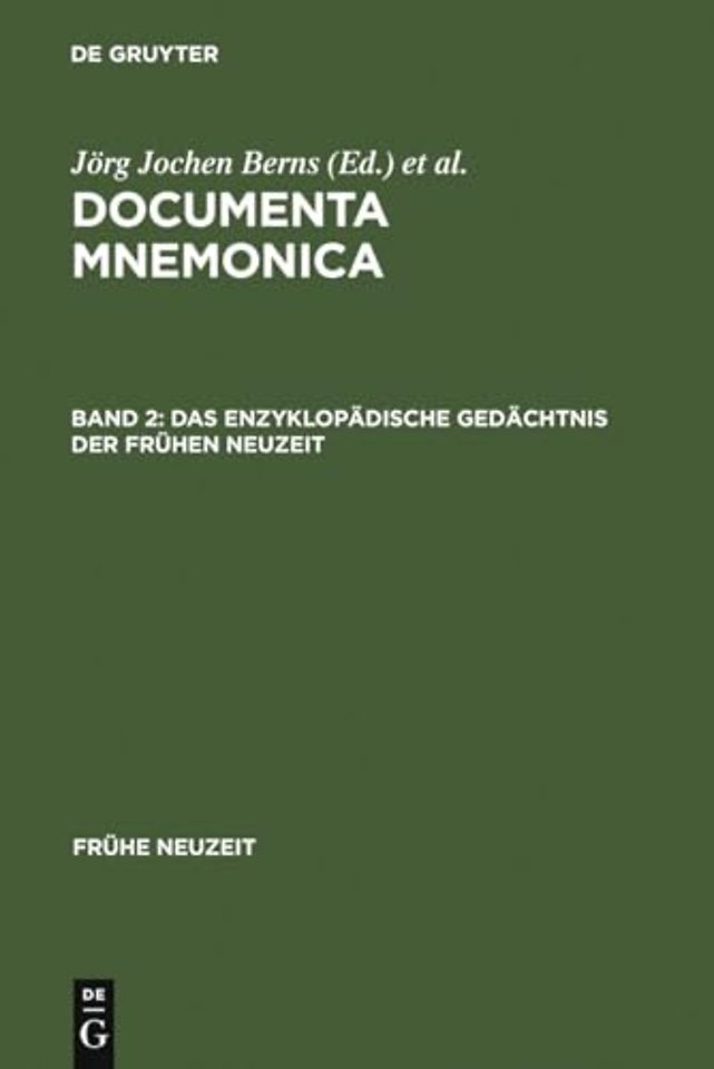Das enzyklopädische Gedächtnis der Frühen Neuzei – Enzyklopädie– und Lexikonartikel zur Mnemonik