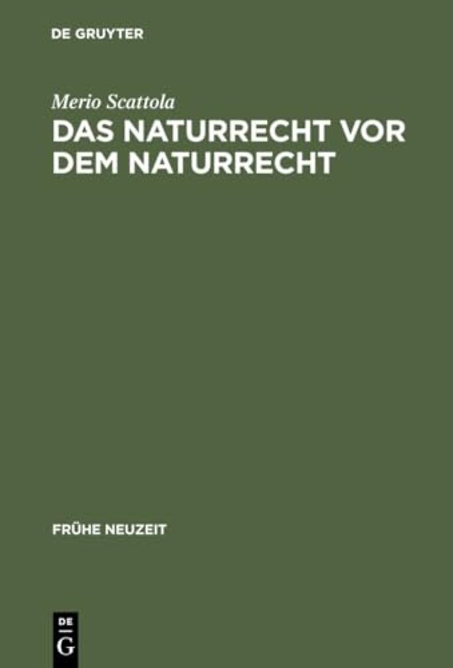 Das Naturrecht VOR Dem Naturrecht