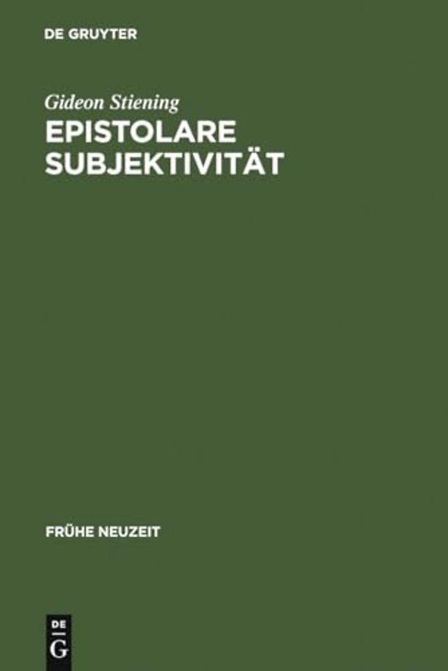 Epistolare Subjektivität – Das Erzählsystem in Friedrich Hölderlins Briefroman "Hyperion oder der Eremit in Griechenland"