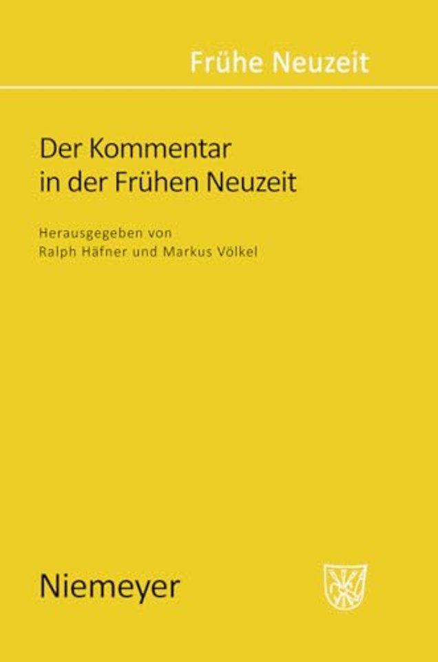 Der Kommentar in der Fruhen Neuzeit
