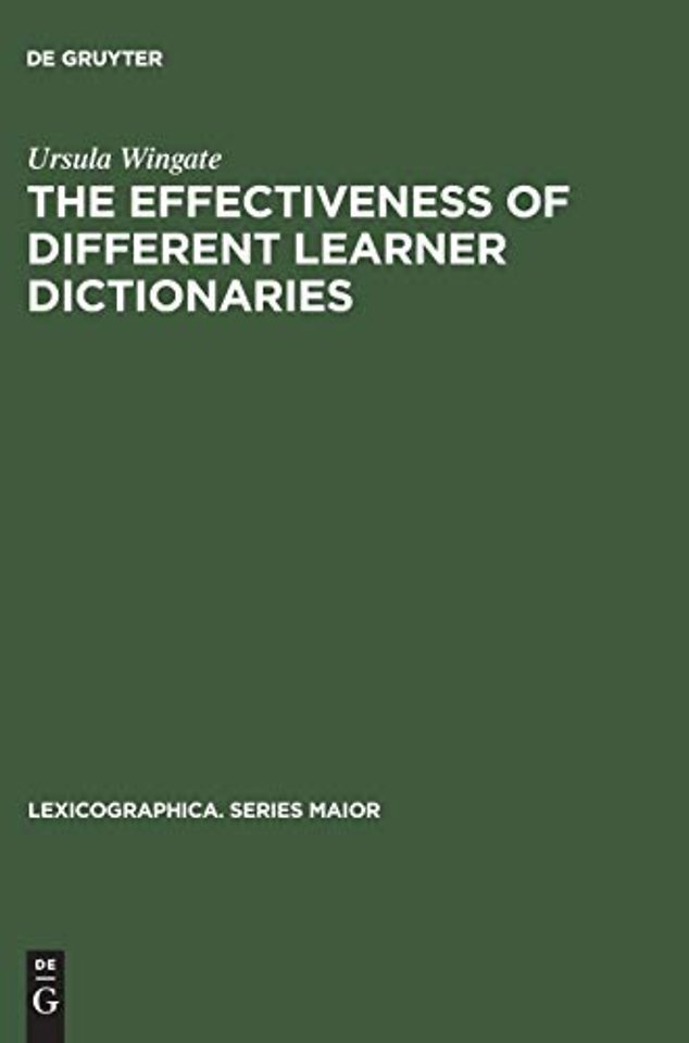 The Effectiveness of Different Learner Dictionaries