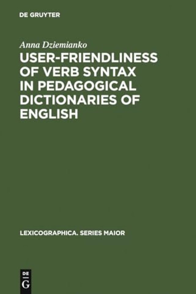 User–friendliness of verb syntax in pedagogical dictionaries of English