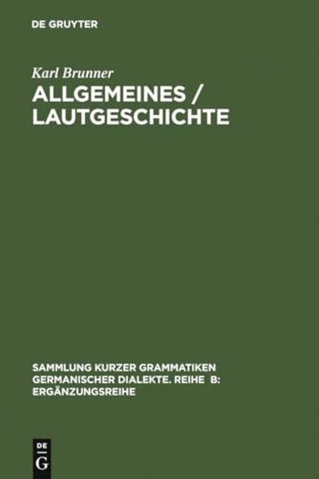 Allgemeines / Lautgeschichte