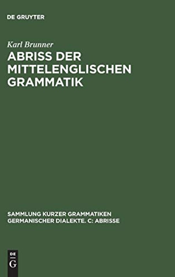Abriβ der mittelenglischen Grammatik