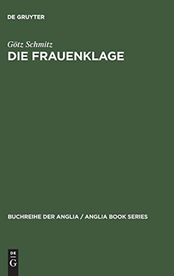 Die Frauenklage – Studien zur elegischen Verserzählung in der englischen Literatur des Spätmittelalters und der Renaissance