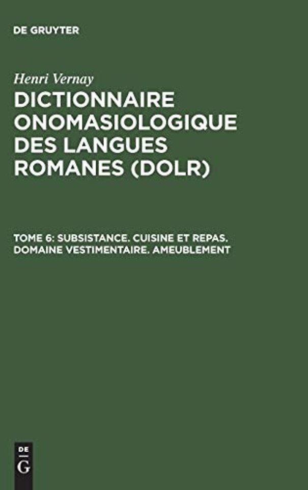 Subsistance. Cuisine et repas. Domaine vestimentaire. Ameublement