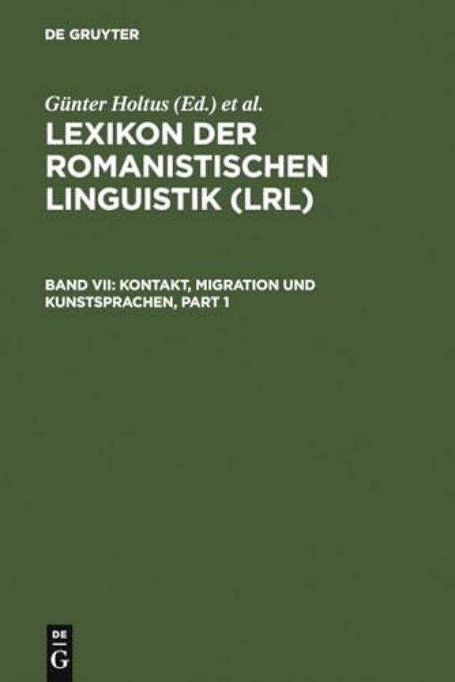 Kontakt, Migration und Kunstsprachen – Kontrastivität, Klassifikation und Typologie