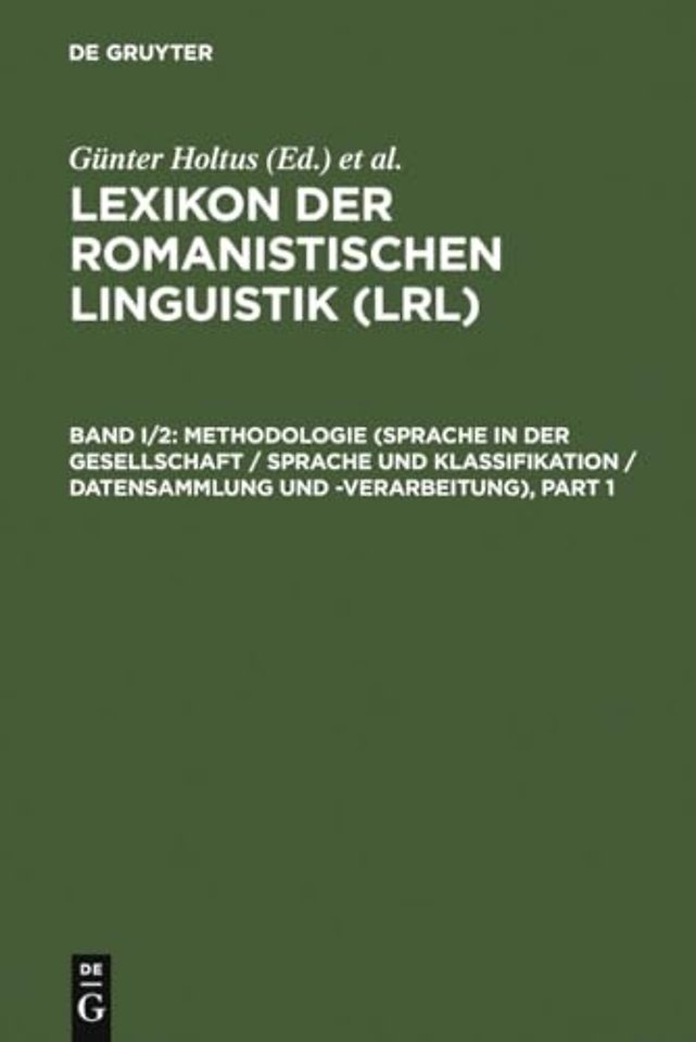 Methodologie (Sprache in der Gesellschaft / Sprache und Klassifikation / Datensammlung und –verarbeitung)