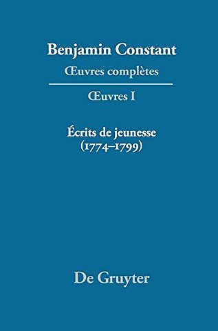 Écrits de jeunesse (1774–1799)