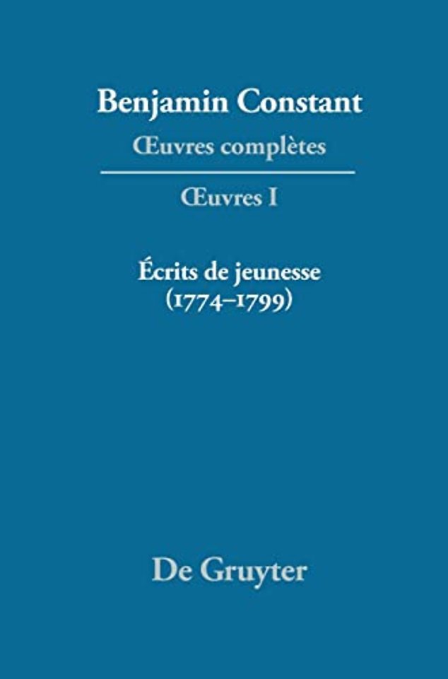 Écrits de jeunesse (1774–1799)