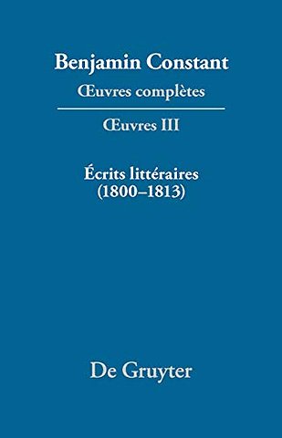 Écrits littéraires (1800–1813)