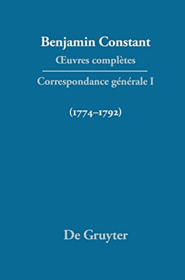 Correspondance 1774–1792