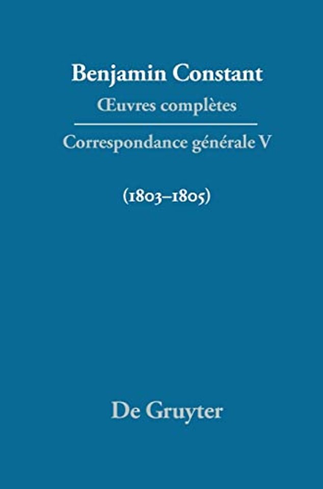 Correspondance 1803–1805