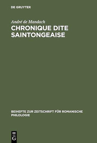 Chronique Dite Saintongeaise