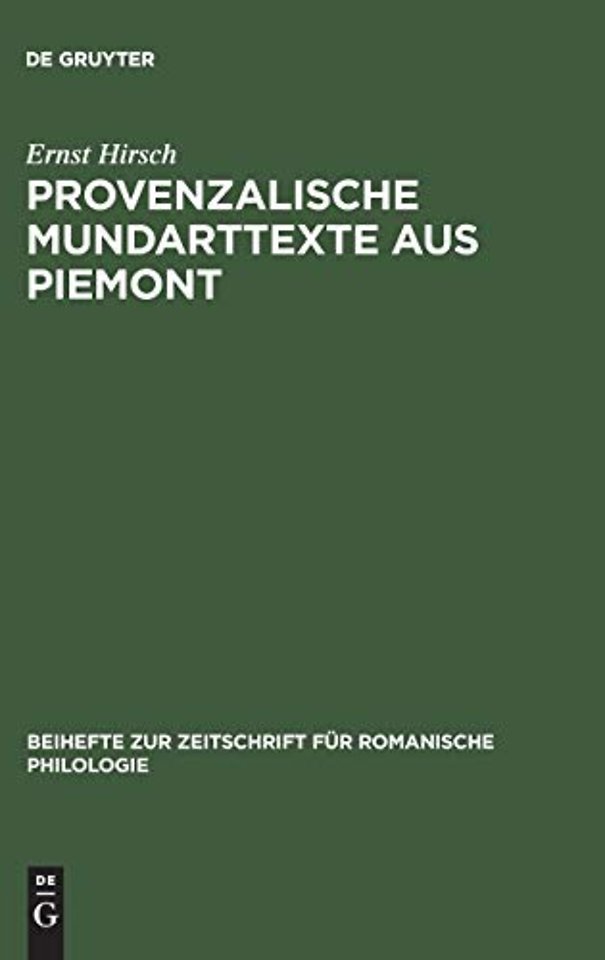 Provenzalische Mundarttexte aus Piemont