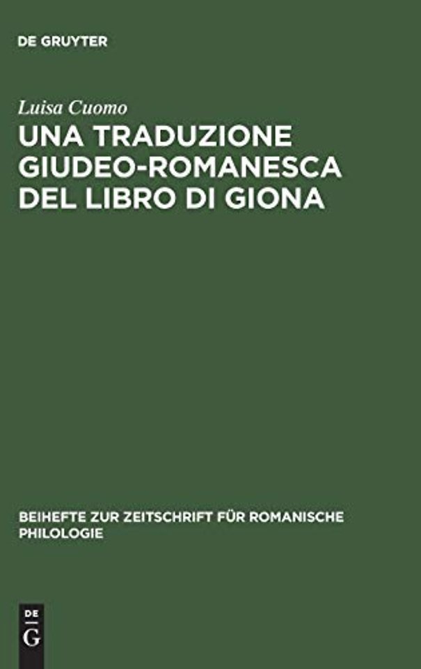 Una traduzione giudeo–romanesca del libro di Giona