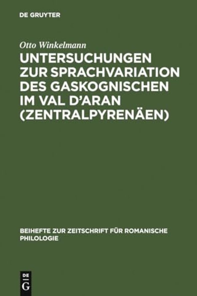 Untersuchungen zur Sprachvariation des Gaskognischen im Val d`Aran (Zentralpyrenäen)