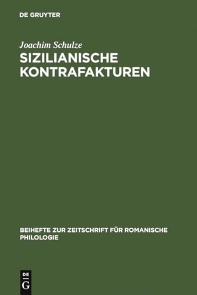 Sizilianische Kontrafakturen – Versuch zur Frage der Einheit von Musik und Dichtung in der sizilianischen und sikulo–toskanischen Lyrik des 1