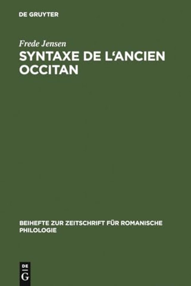 Syntaxe de l`ancien occitan