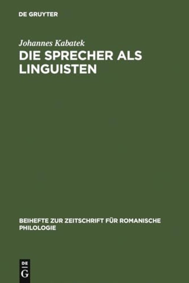 Die Sprecher als Linguisten – Interferenz– und Sprachwandelphänomene dargestellt am Galicischen der Gegenwart