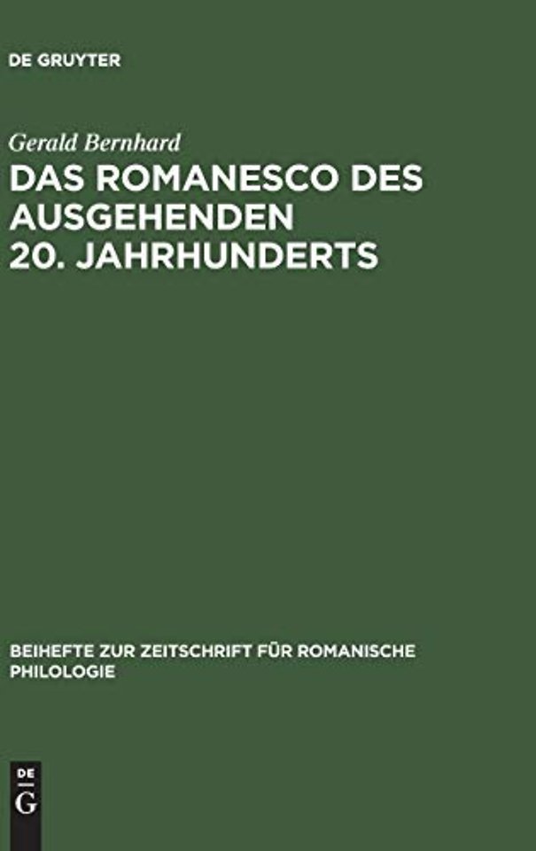 Das Romanesco des ausgehenden 20. Jahrhunderts – Variationslinguistische Untersuchungen