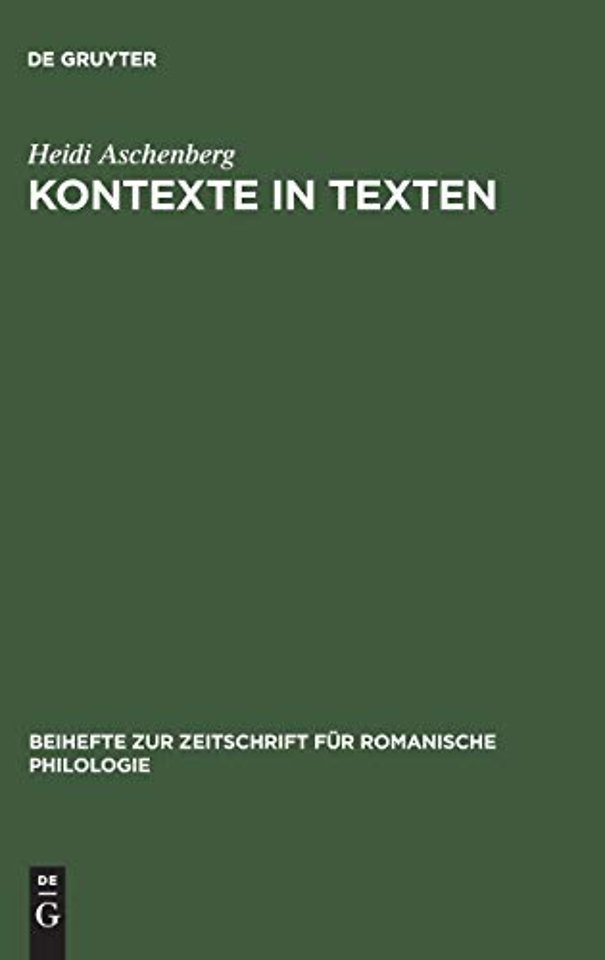 Kontexte in Texten – Umfeldtheorie und literarischer Situationsaufbau