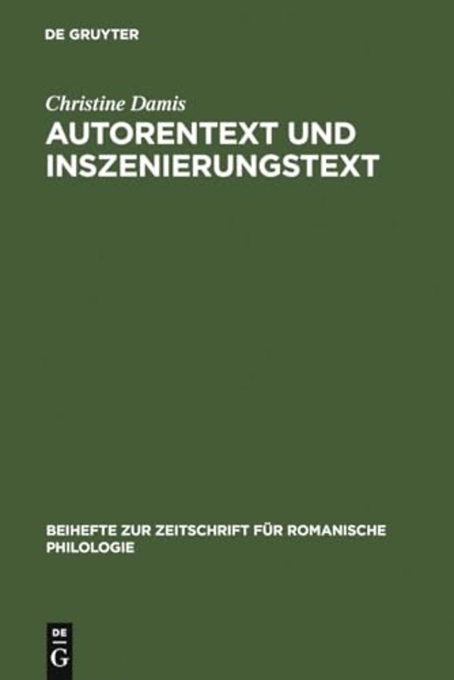 Autorentext und Inszenierungstext – Untersuchungen zu sprachlichen Transformationen bei Bearbeitungen von Theatertexten