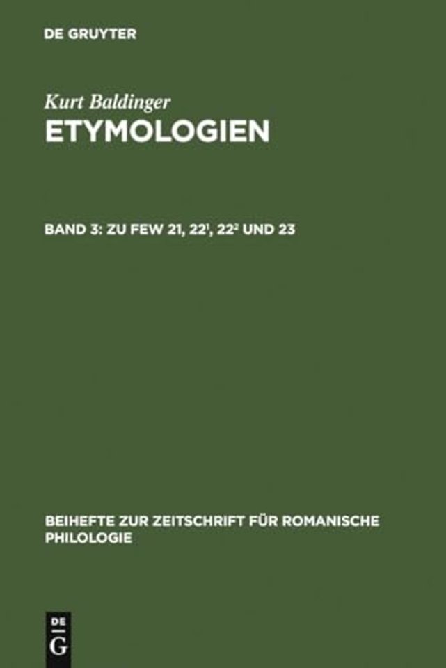 Zu FEW 21, 22¹, 22² und 23