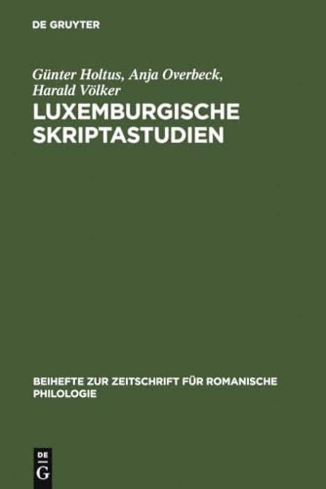 Luxemburgische Skriptastudien – Edition und Untersuchung der altfranzösischen Urkunden Gräfin Ermesindes (1226–1247) und Graf Heinrichs V. (1247